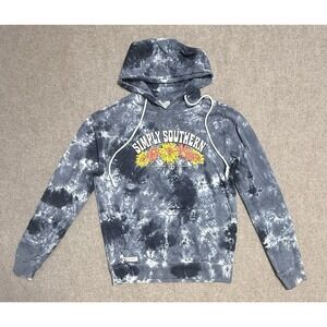 Simply Southern Tie Dye Nature Cures Pullover Hoodie Women's S‎ Sunflower